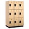 Salsbury Industries Wardrobe Locker, 45" W, 24" D, 76" H, (3) Wide, (9) Openings, Maple 23364MAP - alternate 1